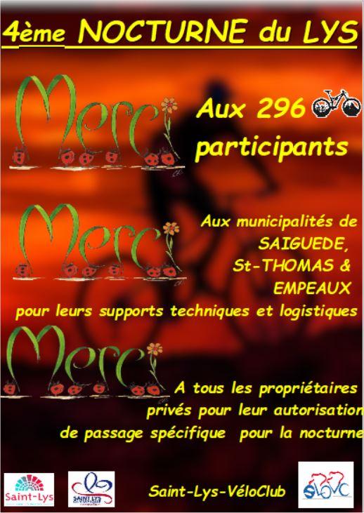 Affiche nocturne remerciements